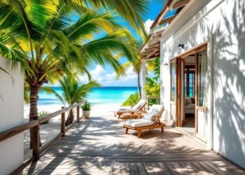 bungalow de luxe sur plage tropicale 7747