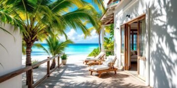 bungalow de luxe sur plage tropicale 7747