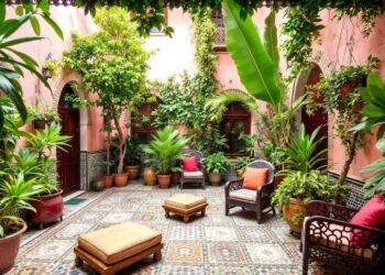 patio marocain verdoyant et legant 1806